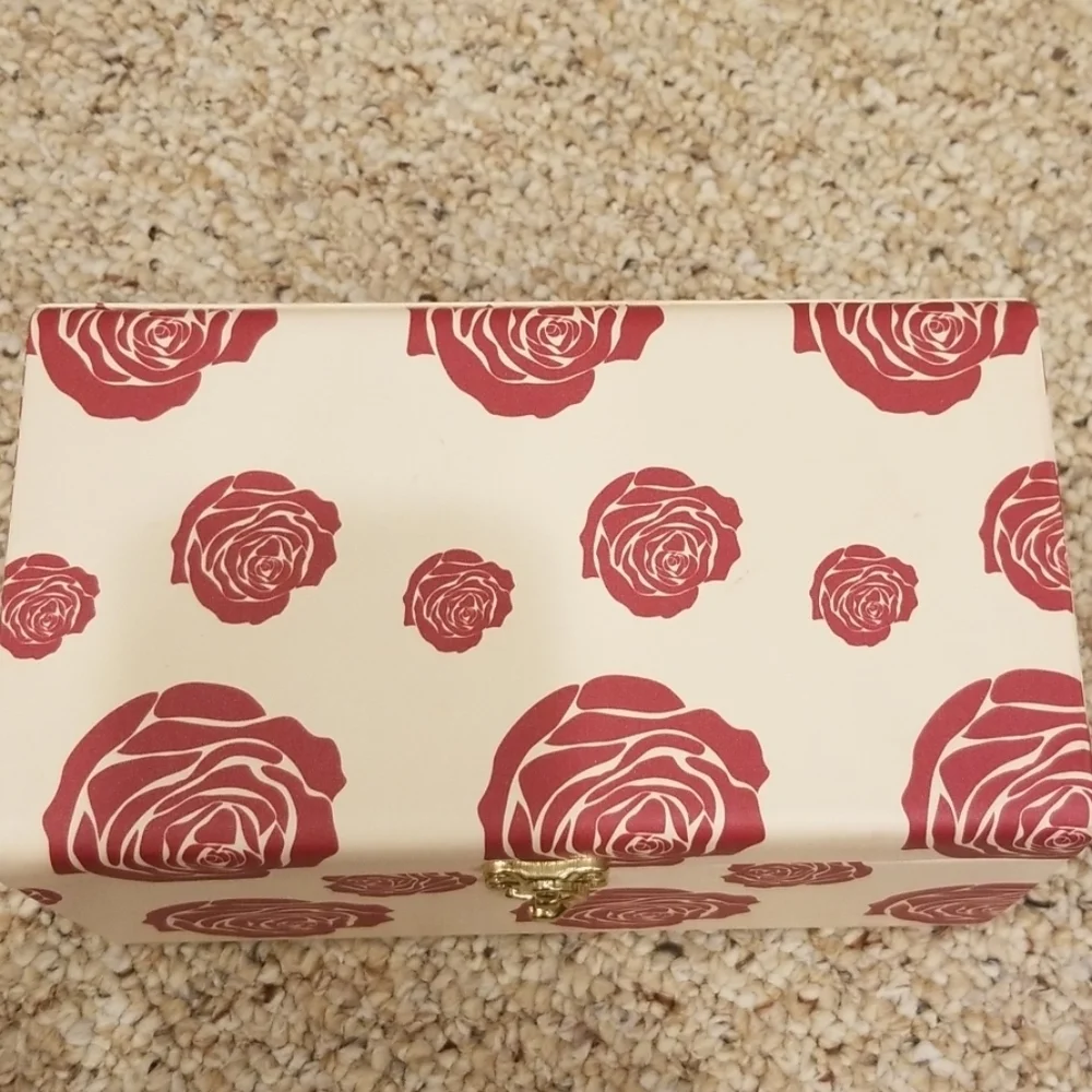 CHAMBOR Flower Print Two Compartment Jewelry Box